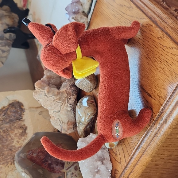 Yottoy Daschund 8" Stuffed Animal Yellow Bow Soft & Plush EUC - Picture 3 of 5